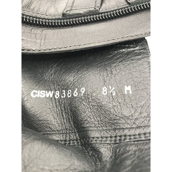 Stuart Weitzman Boots Womens Size 8.5 Black Leather Hidden Wedge Side Zip - Picture 9 of 11